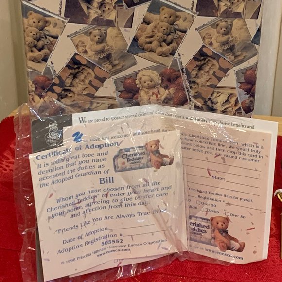 Cherished Teddies - Bill - Friends Like You Are Always True Blue - Carousel - Picture 3 of 9